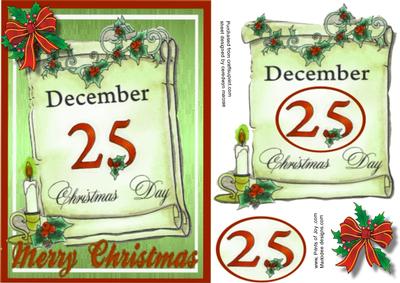 Christmas Wishes on a Scroll , Green