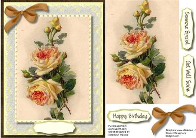 Stunning Yellow Roses on Fine Lace .