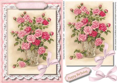 Gorgeous Vase of Mixed Roses 