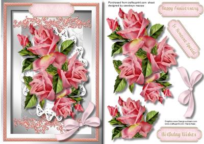 Beautiful Salmon Pink Roses in a Silver Frame 