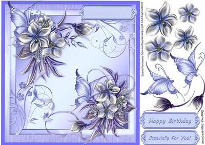 Beautiful Butterflies and Flowers / Lilac