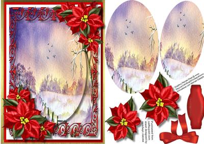 Beautiful Christmas Scene in Winter , Pyramid