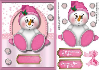 Lovely Christmas Snowbaby in Pink