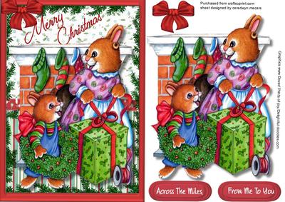The Rabbits Wrapping the Christmas Presents 