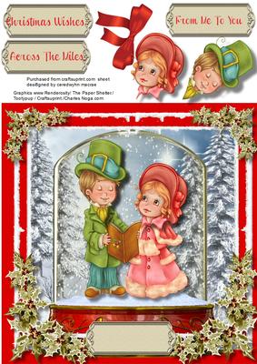 Beautifful Snow Globe with Carol Singers 