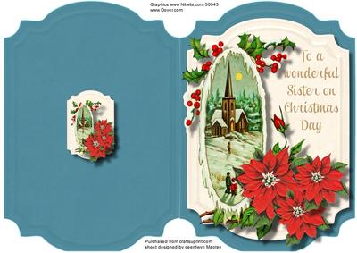 Print, Cut, and Fold , to a Wonderful Sister
