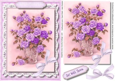 Beautiful Vase of Lilac Roses 