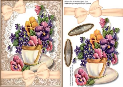Beautiful Cup of Pansy's
