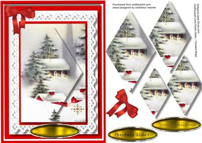Beautiful Christmas Village in Diamond Pyramid