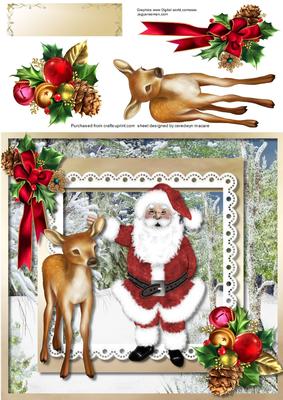 Lovely 8x8 Santa and the Faun 