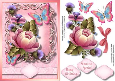 Lovely Flowers , Thistles, and Butterfly's