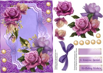 Beautiful Belleep Roses on French Lace 