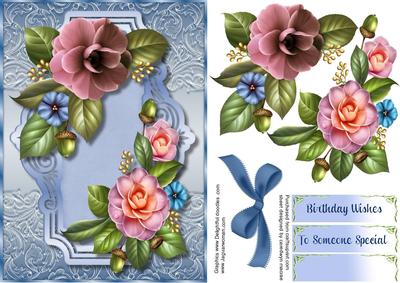 Beautiful Camelias on French Lace 