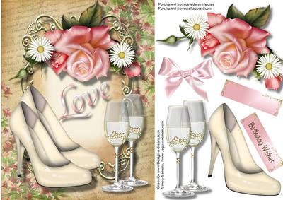 Beautiful Roses, Glasses,and Shoes