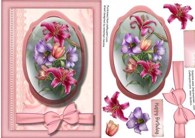Beautiful Boquet in a Oval Plaque
