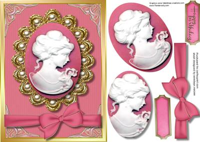 Beautiful Cameo in Pink and Gold