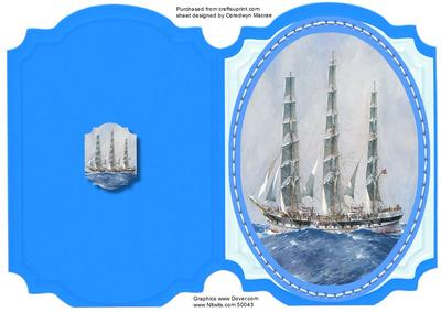 Print, Cut,and Fold the Tall Ships at Sea