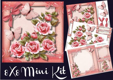 8x8 Mini Kit . Beautiful Soft Pink Roses 