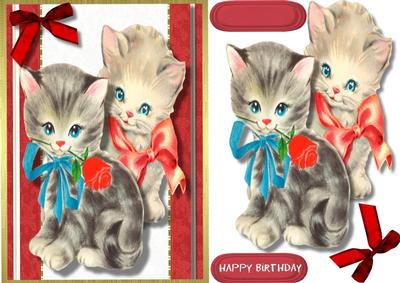 Cute Kittens . a Rose for My Love 