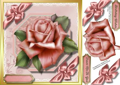 Lovely Rose on a Octaganol Mat 