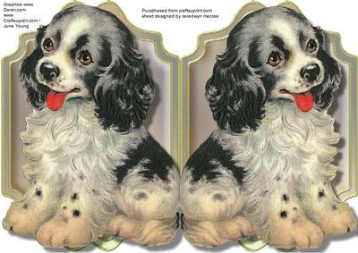 Print, Cut, and Fold Beautiful Spaniel Pup