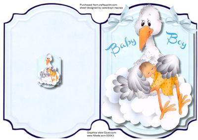 Print, Cut, and Fold, It's a Boy , Congratulations