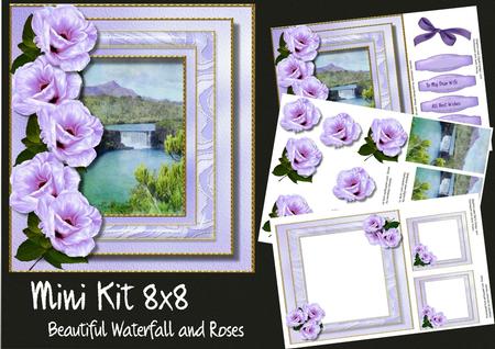 8x8 Mini Kit Beautiful Waterfall and Roses 