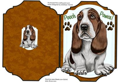 Print, Cut, and Fold Lovely Basset Hound