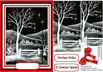 Lovely Monocrome Christmas Scene 