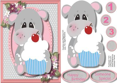 Hungry Hippo and Her Cupcake
