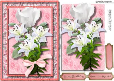 Beautiful White Rose and Lilly's 