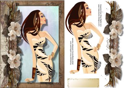 Lovely Fashion Lady in Retro.