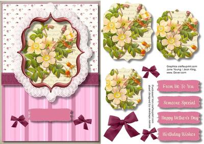 Beautiful Lace Bracket and Cream Roses