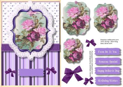 Beautiful Lace Bracket with Lilac Roses