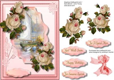 Beautiful Bracket, Roses , and Scene 