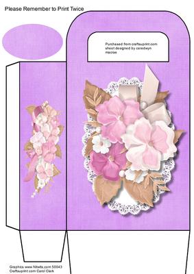 Lovely Lilac Gift Bag Wih Flowers 
