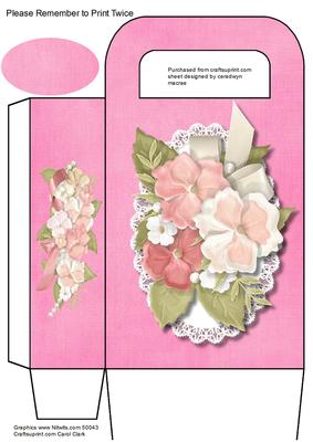 Lovely Pink Gift Bag with Flowers 