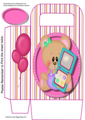 Lovely Gift Bag with Makeup Teddy
