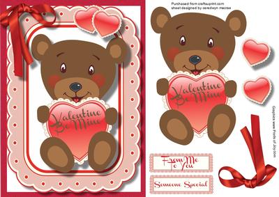 Lovely Valentines Bear with Love Hearts