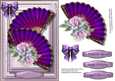 Beautiful Lilac Fans and Blush Roses 