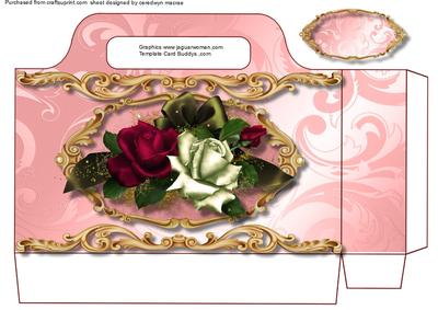 Lovely Pink Tote Bag with Roses 