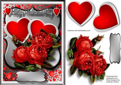 Red Roses and Hearts for My Valentine 