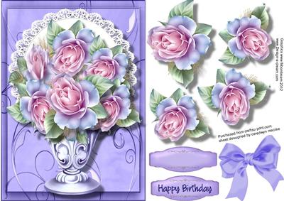 Beautiful Bowl of Frosted Roses