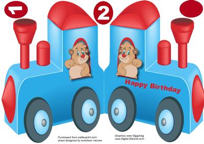 Print, Cut ,and Fold, Happy Birthday Boy