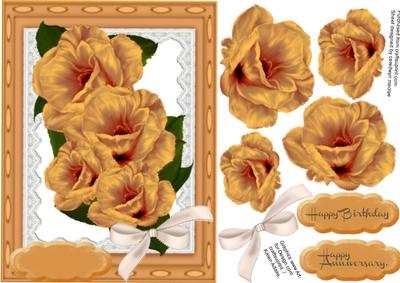 Beautiful Golden Blossom on Lace 