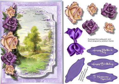 Beautiful Scene with Roses on Music Sheet
