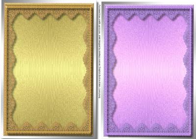 Two Lovely Toppers , Gold and Lilac 