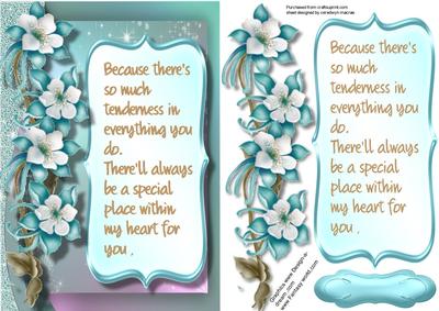 Lovely Greetings with Verse in Aqua