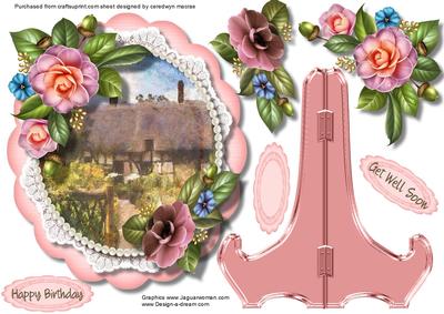 Beautiful Plate and Stand , the Country Cottage 
