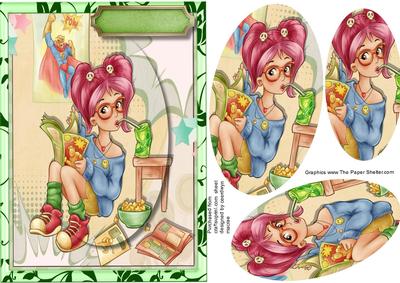 Miss Teenager and Her Magazines